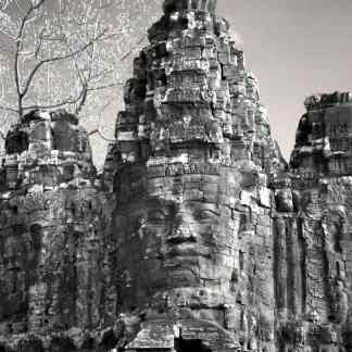 Stone Faces of Angkor Thom, Angkor Thom Black & White Photos