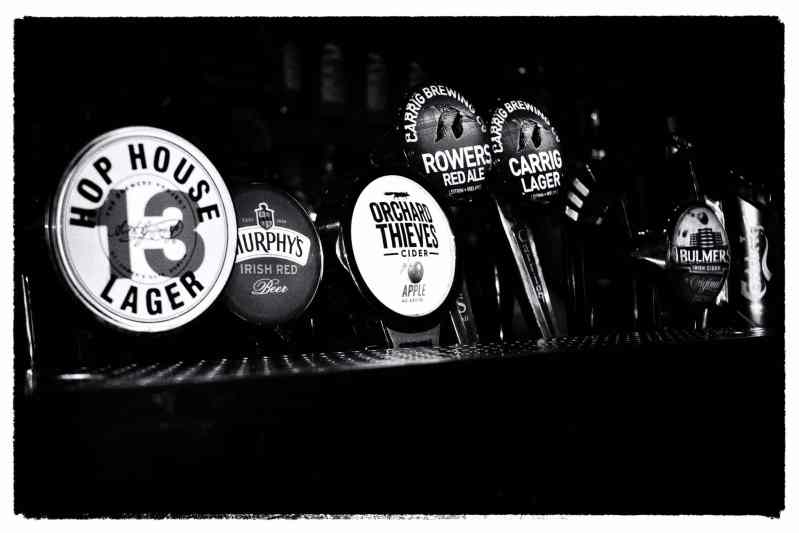 Dublin Tap Markers, Ireland BW Canvas Prints