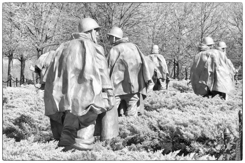 Infrared Image at Korean War Veterans Memorial, District of Columbia Canvas Prints