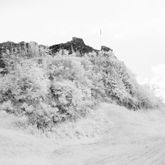 Infrared image of Urquhart Castle ruins, Scotland Canvas Art Prints