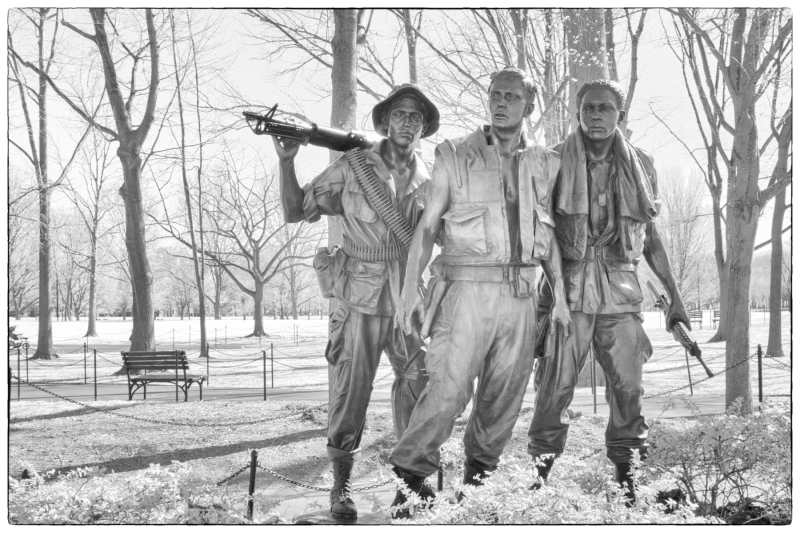 The Three Soldiers Bronze Statue at The Vietnam Veterans Memorial, DC Fine Art Prints
