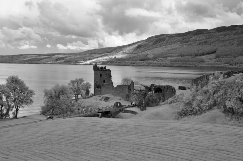 Urquhart Castle on the banks of Loch Ness< Scotland Fine Art Prints