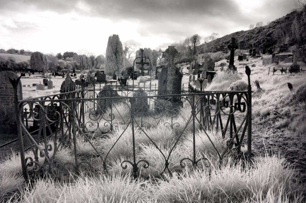 Abbeystrowry Famine Burial Ground, Ireland Black and White Framed Prints