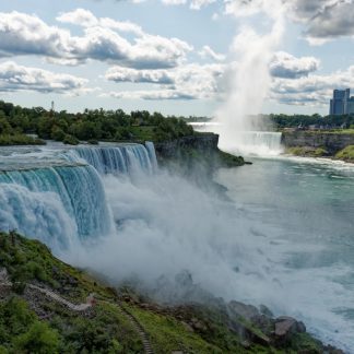 American Falls and Horseshoe Falls at Niagara, Canada Color Photography, Canada Color Framed Prints