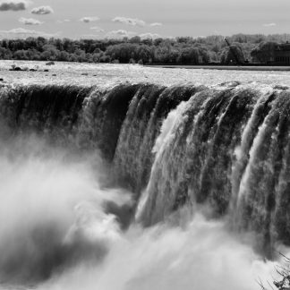 Classic View of the Falls, Canada Black and White Prints, Canada Canvas Art Prints