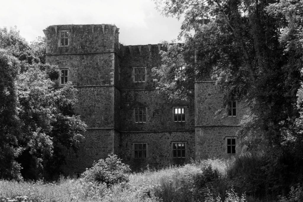 Kanturk Castle, Ireland Black and White Framed Prints
