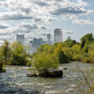 Niagara River at Niagara Falls State Park, Canada Color Canvas Prints