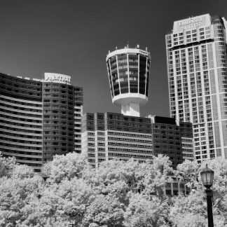 Niagara Skyline in Infrared, Canada Framed Art Prints