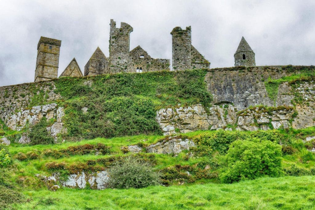 Round Tower and Cormac's Chapel at Rock of Cashel, Ireland SW Color Photography